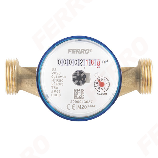 Single-jet dry dial water meter (antimagnetic) for cold water