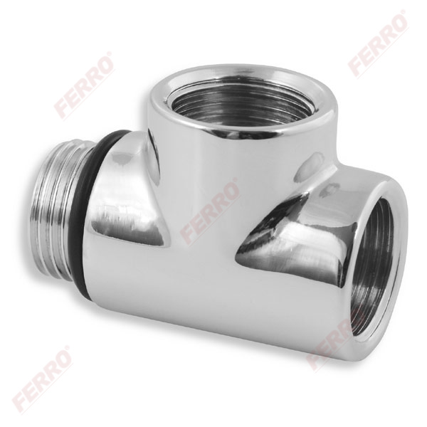 1/2” heater tee chrome