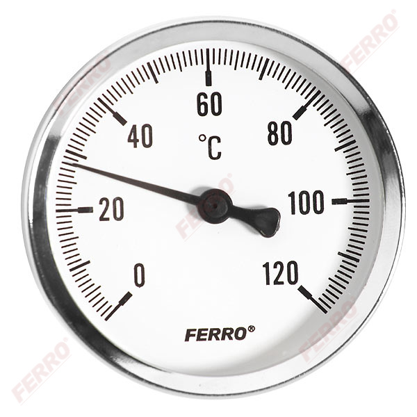 Axial thermometer