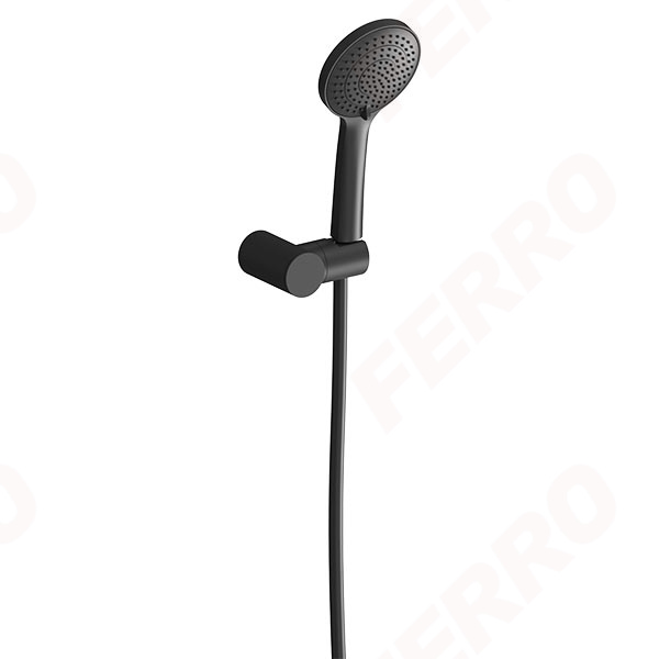 Nostris - fixed shower set, black