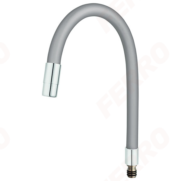 Elastico - flexible spout for sink mixers, silver