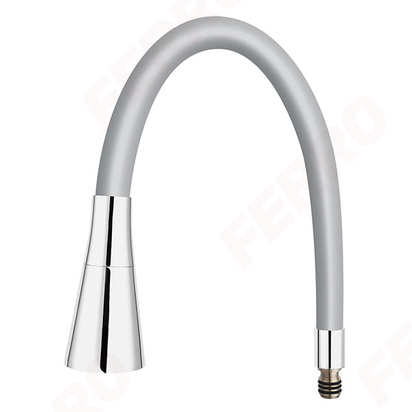Elastico II - flexible spout for sink mixer, silver