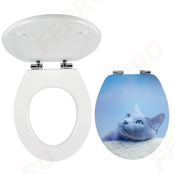Capac WC cu imagine pisica