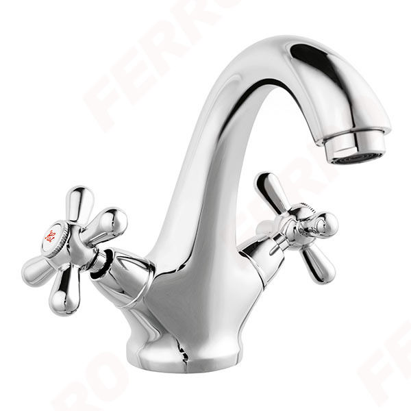 Retro New - Standing washbasin mixer, chrome