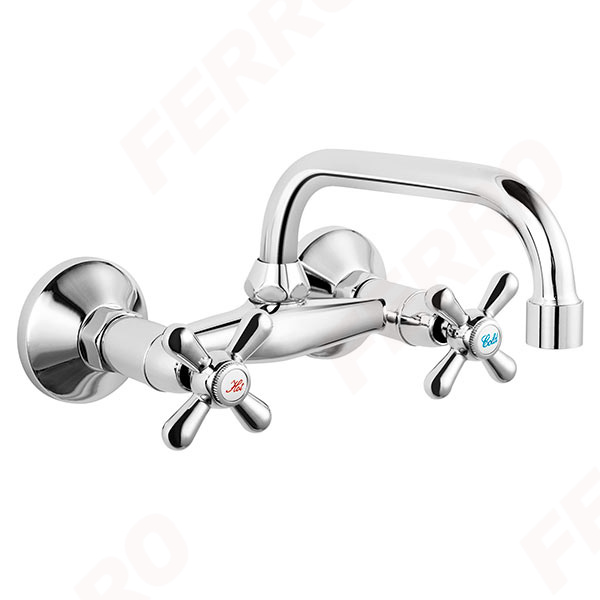 Retro New - Wall-mounted washbasin mixer, chrome