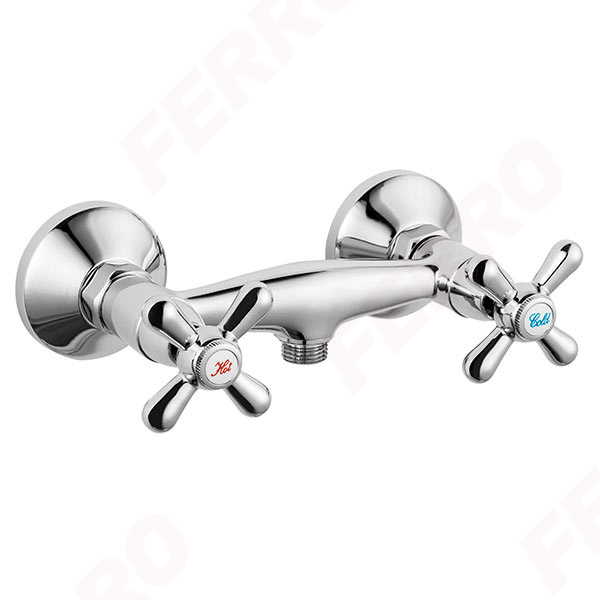 Retro New - Wall-mounted shower mixer, chrome