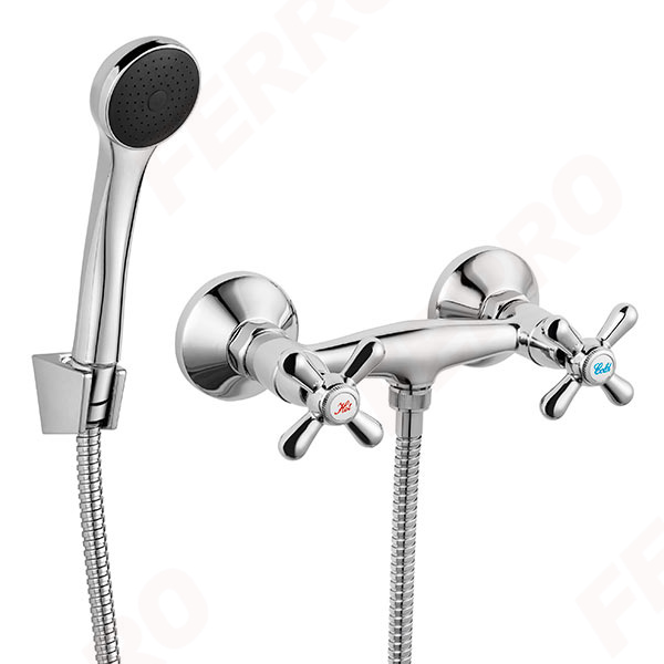 Wall-mounted shower mixer