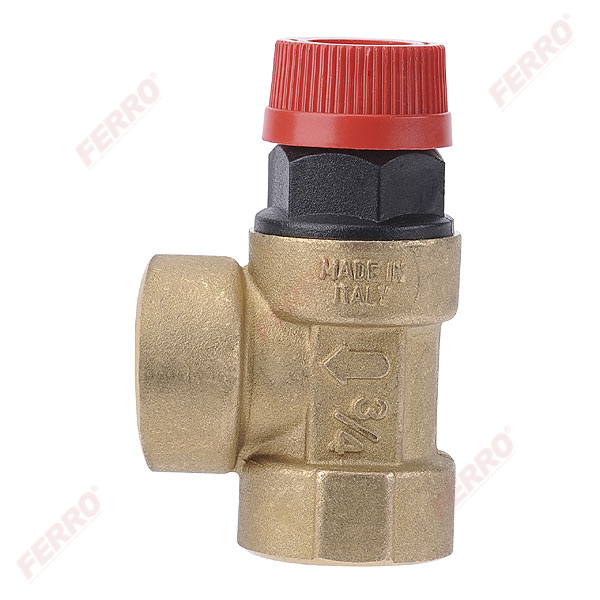 Safety valve for central heating and hot water installations