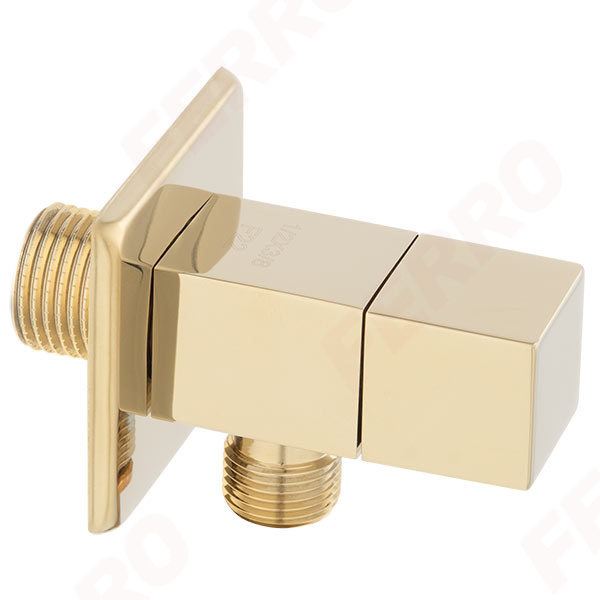 Angle valve with ceramic head and rosette