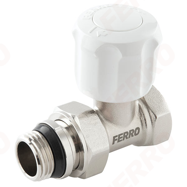 Straight radiator control valve
