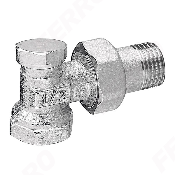 1/2” angle cut-off radiator valve