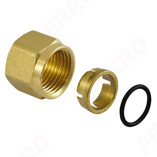 1/2” threaded compression fitting for 15 mm copper pipes