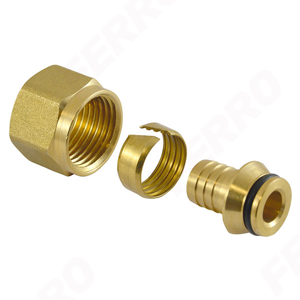 1/2” threaded compression fitting for 16 x 2 mm homogeneous plastic pipes