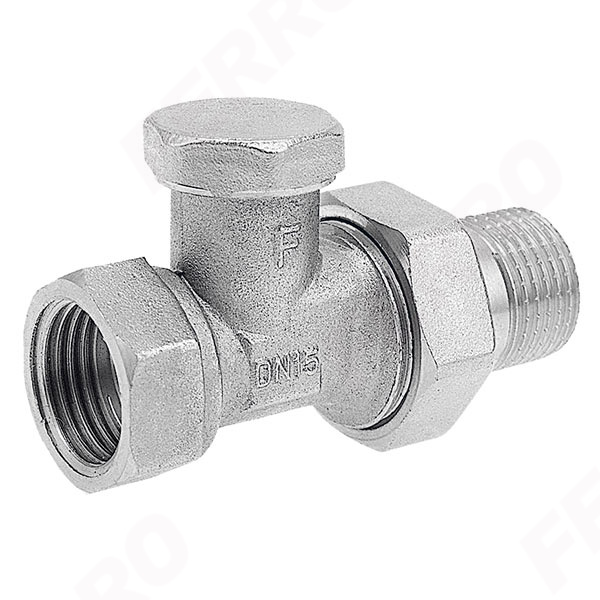 1/2” straight cut-off radiator valve