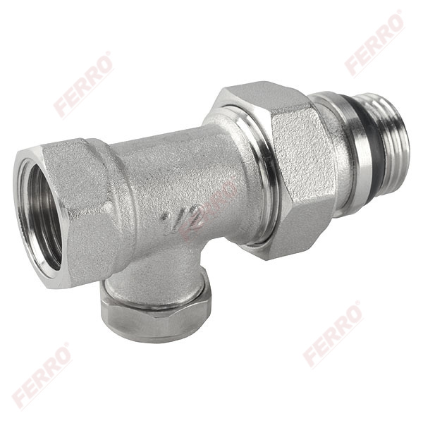 Radiator cut-off straight valve 1/2” x 1/2”