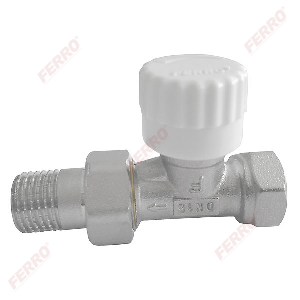 Straight thermostatic valve