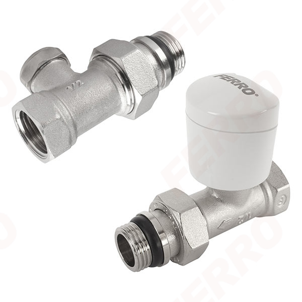 1/2” straight thermostatic valve set