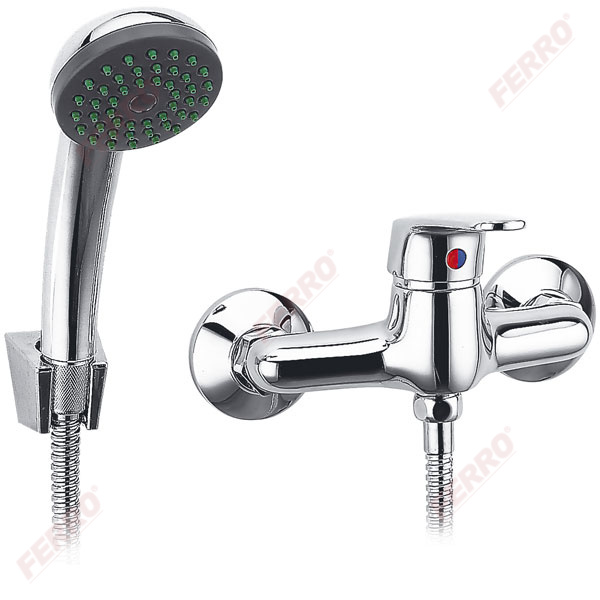 Smile - Wall-mounted shower mixer, chrome