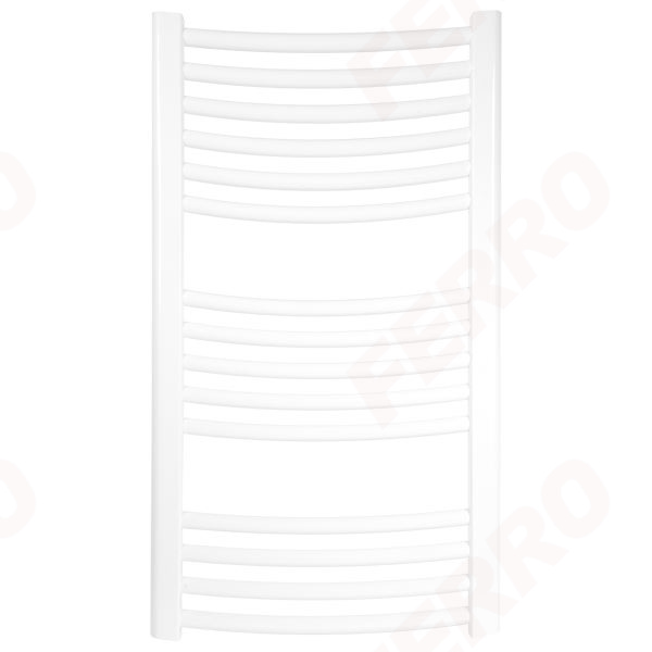 Bathroom heater - curved, white