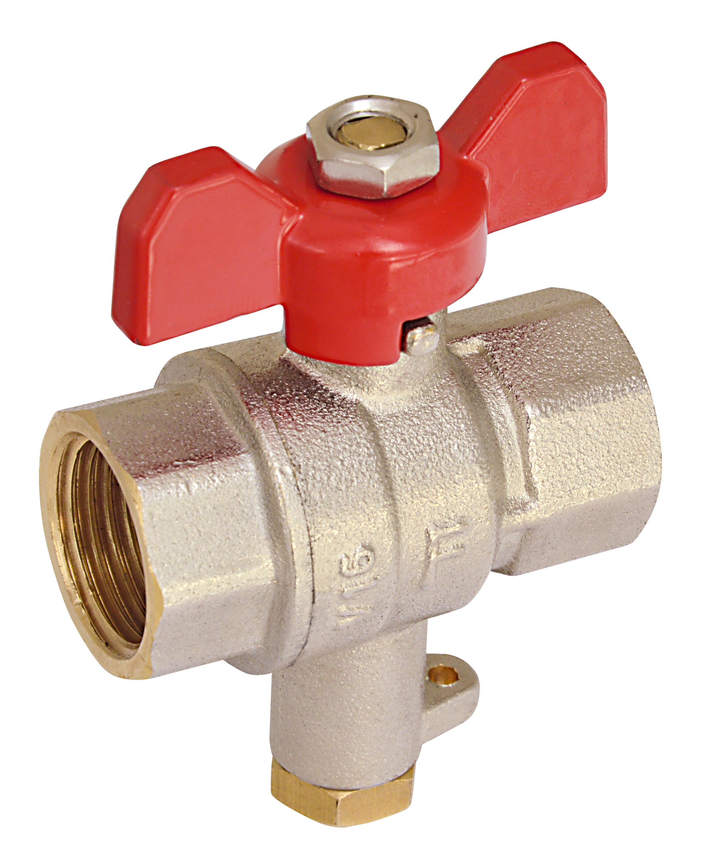 Check valve with brass closing element