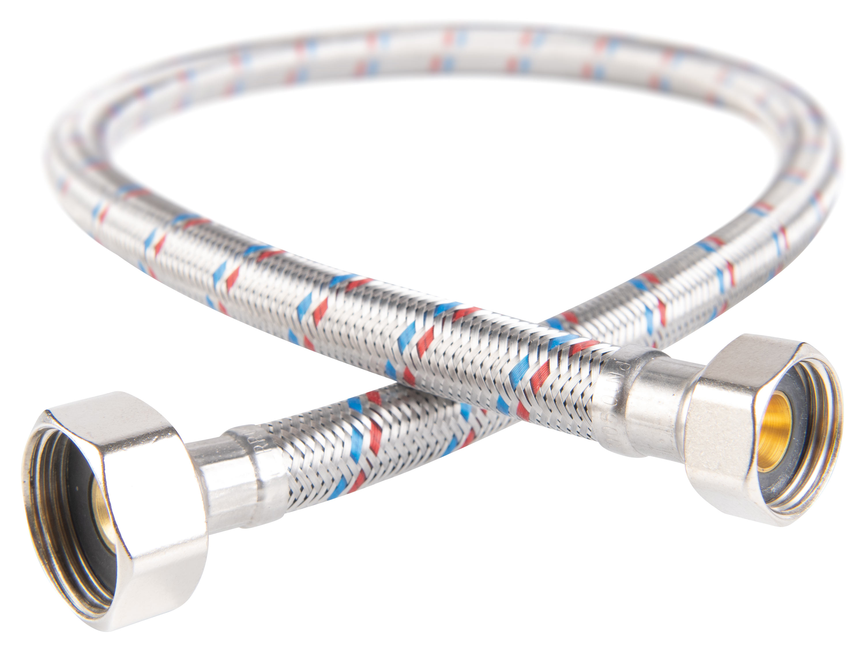 Stainless steel braided connection hose 3/4”x 1/2”, female - female
