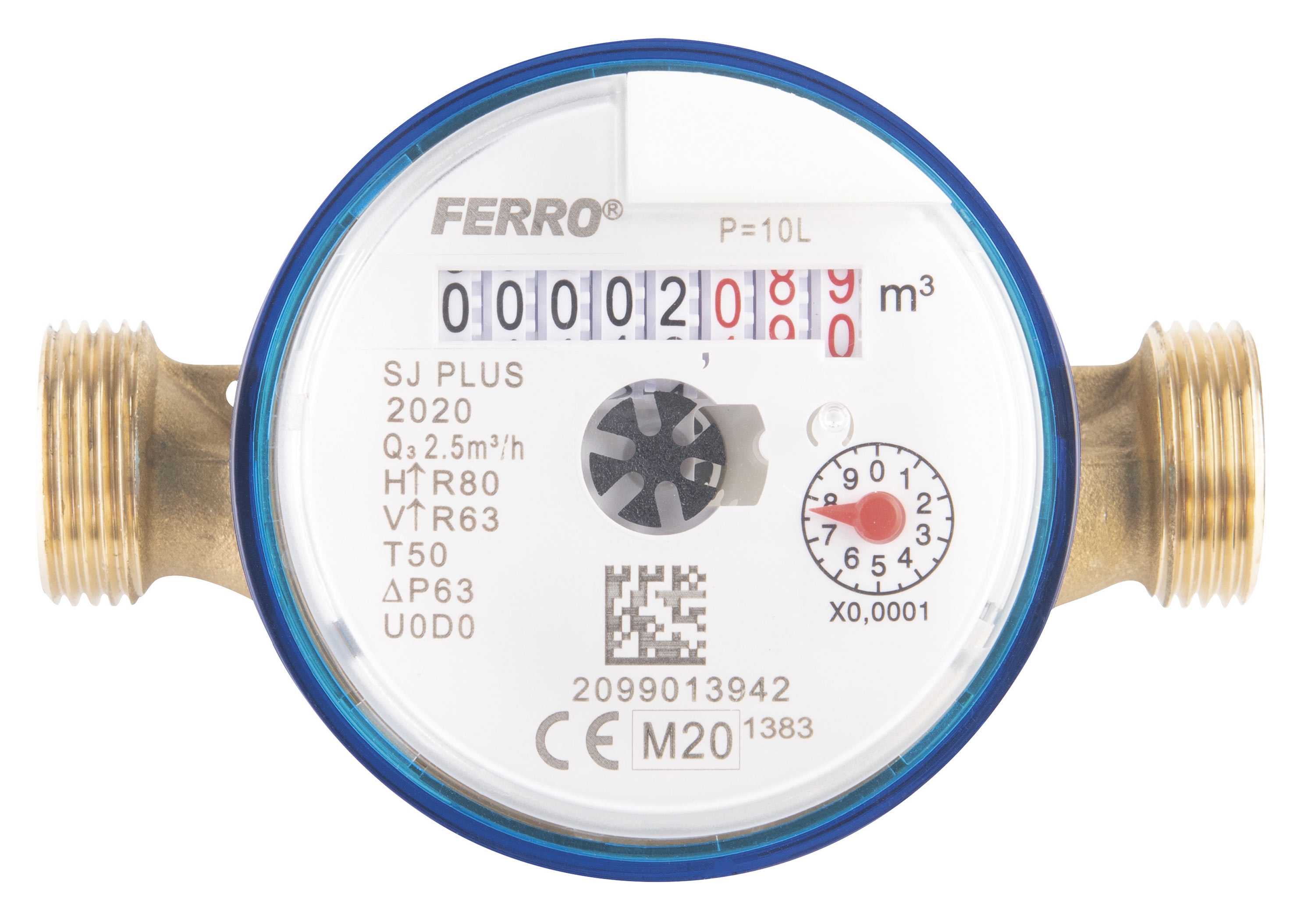 Contor de apa monojet pentru apa rece, cu protectie impotriva