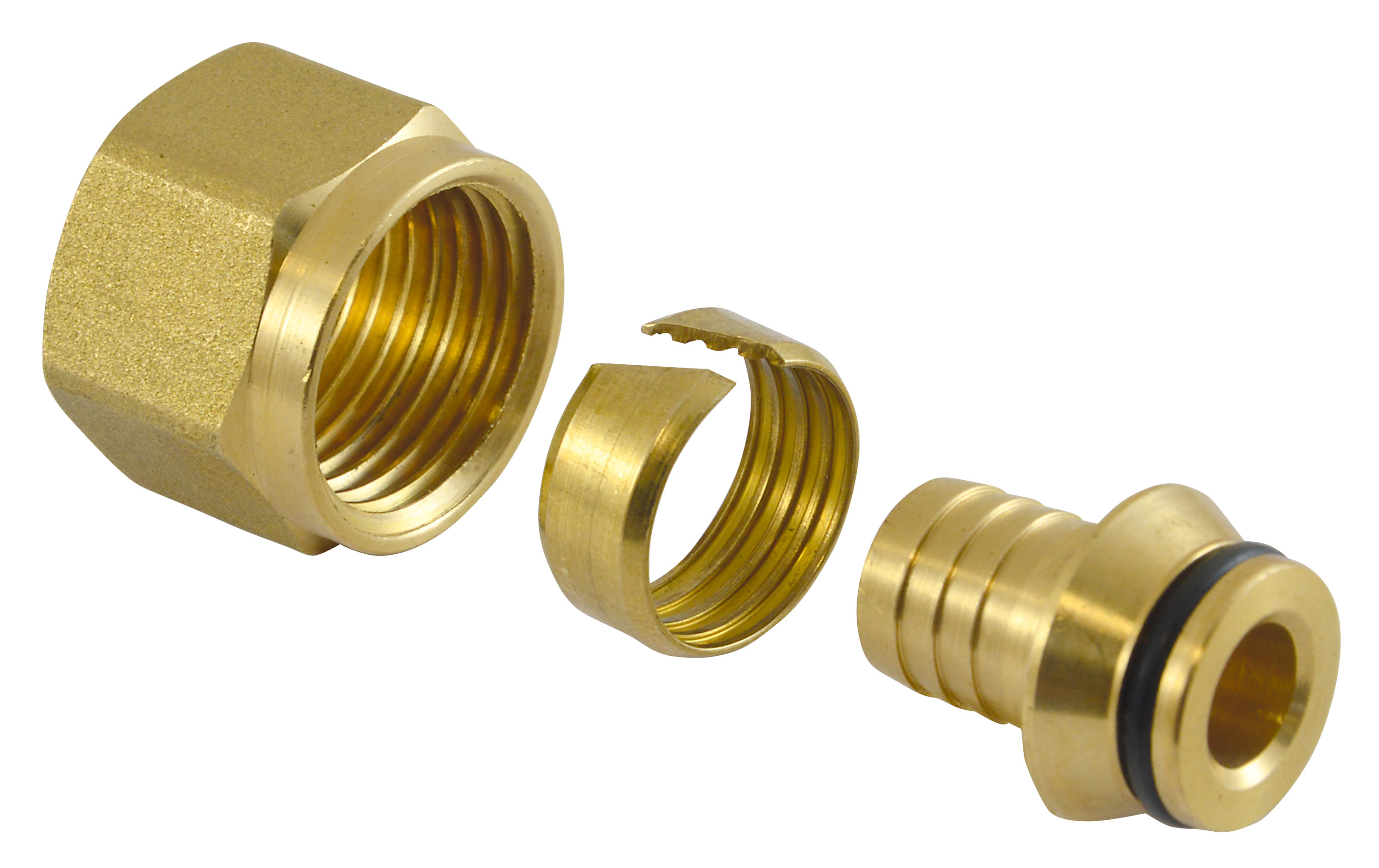 1/2” threaded compression fitting for 16 x 2 mm homogeneous plastic pipes