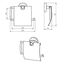 Metalia 11 - Suport hartie igienica cu protectie, crom