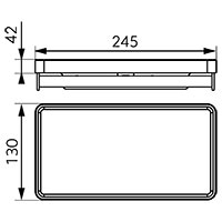 Emotion - Etajera cu suport dublu pentruhartie igienica, alb/inox