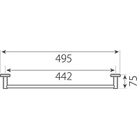 Grace Towel rail single - 450mm