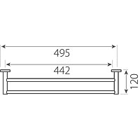 Grace Towel rail double - 450mm