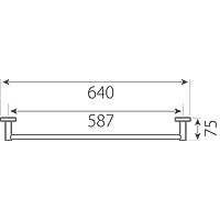 Grace Towel rail single - 600mm