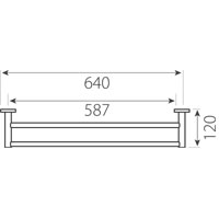 Grace Towel rail double - 600mm