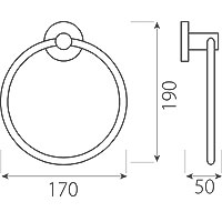 Grace Round towel rail