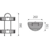 Cosmetics double basket