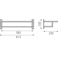 Towel shelf and rack