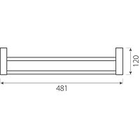 Towel rail double - 450mm