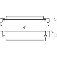 Glass shelf - 460mm