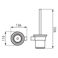 Nostris - toilet brush, black