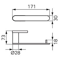Nostris - toilet paper holder, chrome