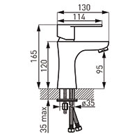 Algeo - Standing washbasin mixer, chrome