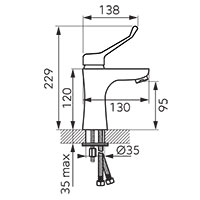 Algeo Medico - standing washbasin mixer