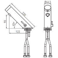 Mistral Sensor - стоящ инфрачервен смесител за мивка