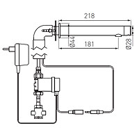 Bora Sensor Power-Safe Pre-Mixed - electronic wall mounted faucet with external mixing valve