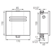 Zephyr Sensor - electronic concealed urinal valve