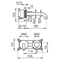 Ciriculus - Concealed washbasin mixer, chrome