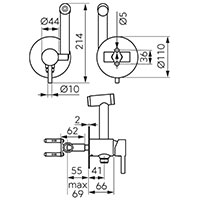 Ciriculus - Bidet concealed mixer, chrome
