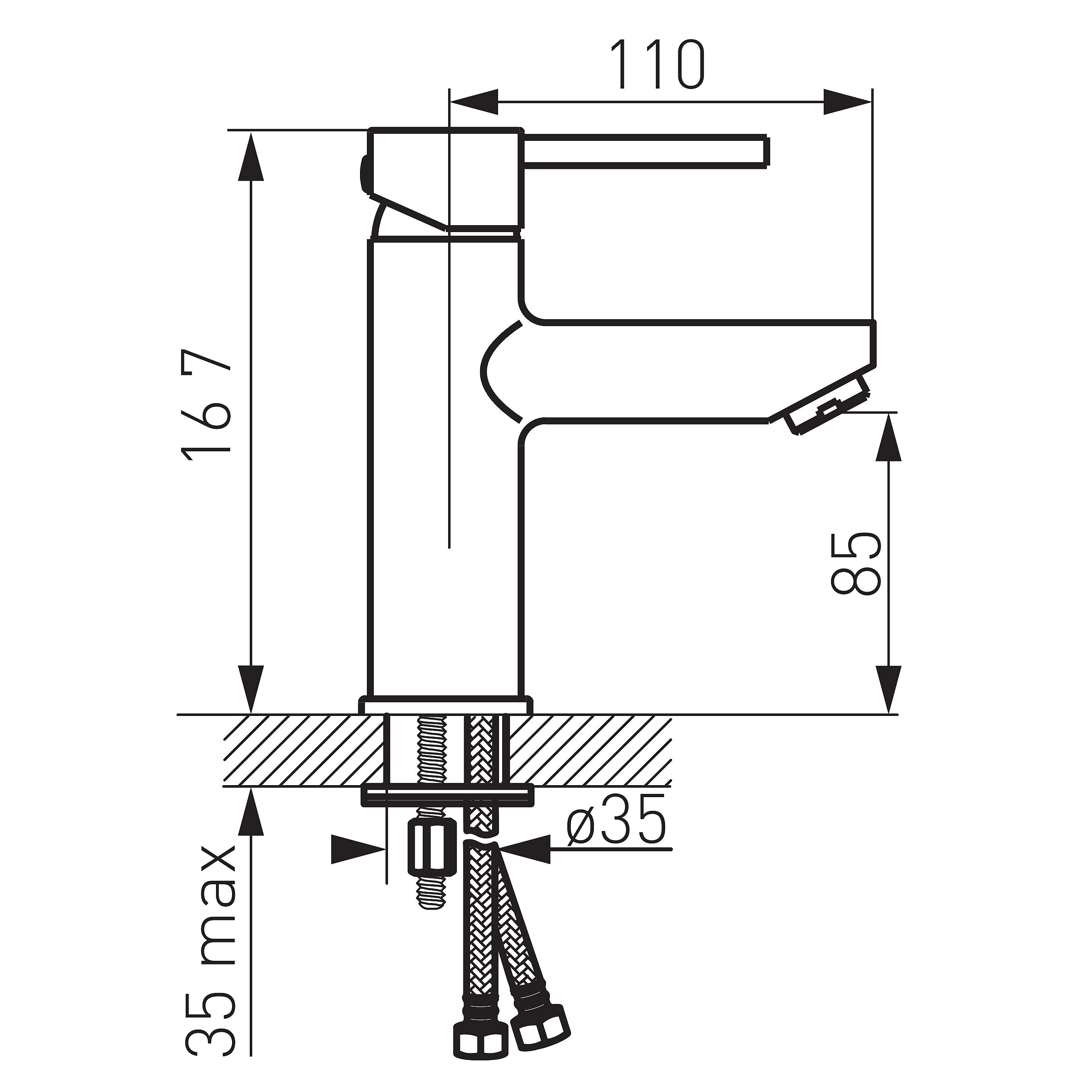 Fiesta - Standing washbasin mixer, chrome