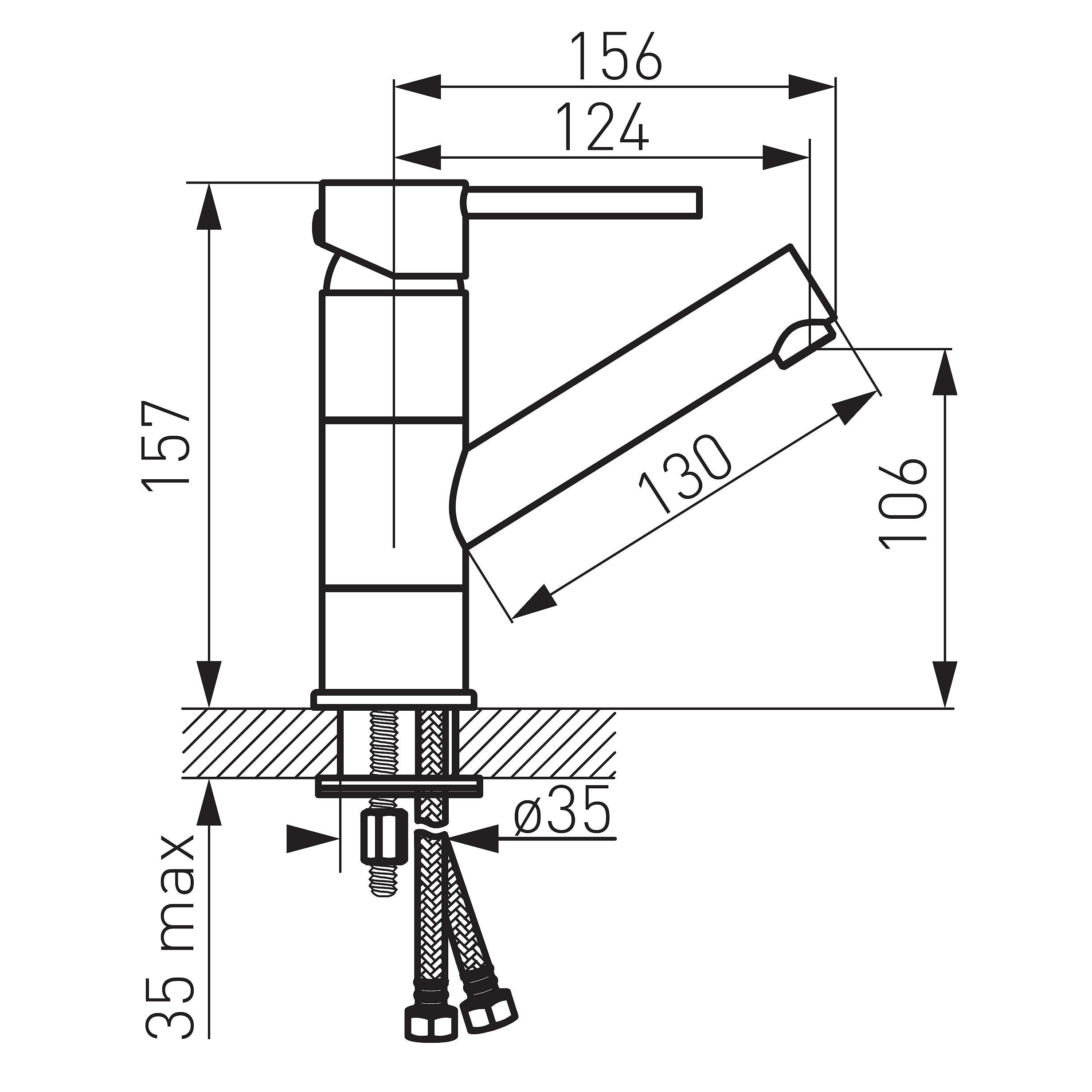 Fiesta - standing washbasin mixer with swivel spout