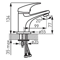 Ferro One - standing washbasin mixer